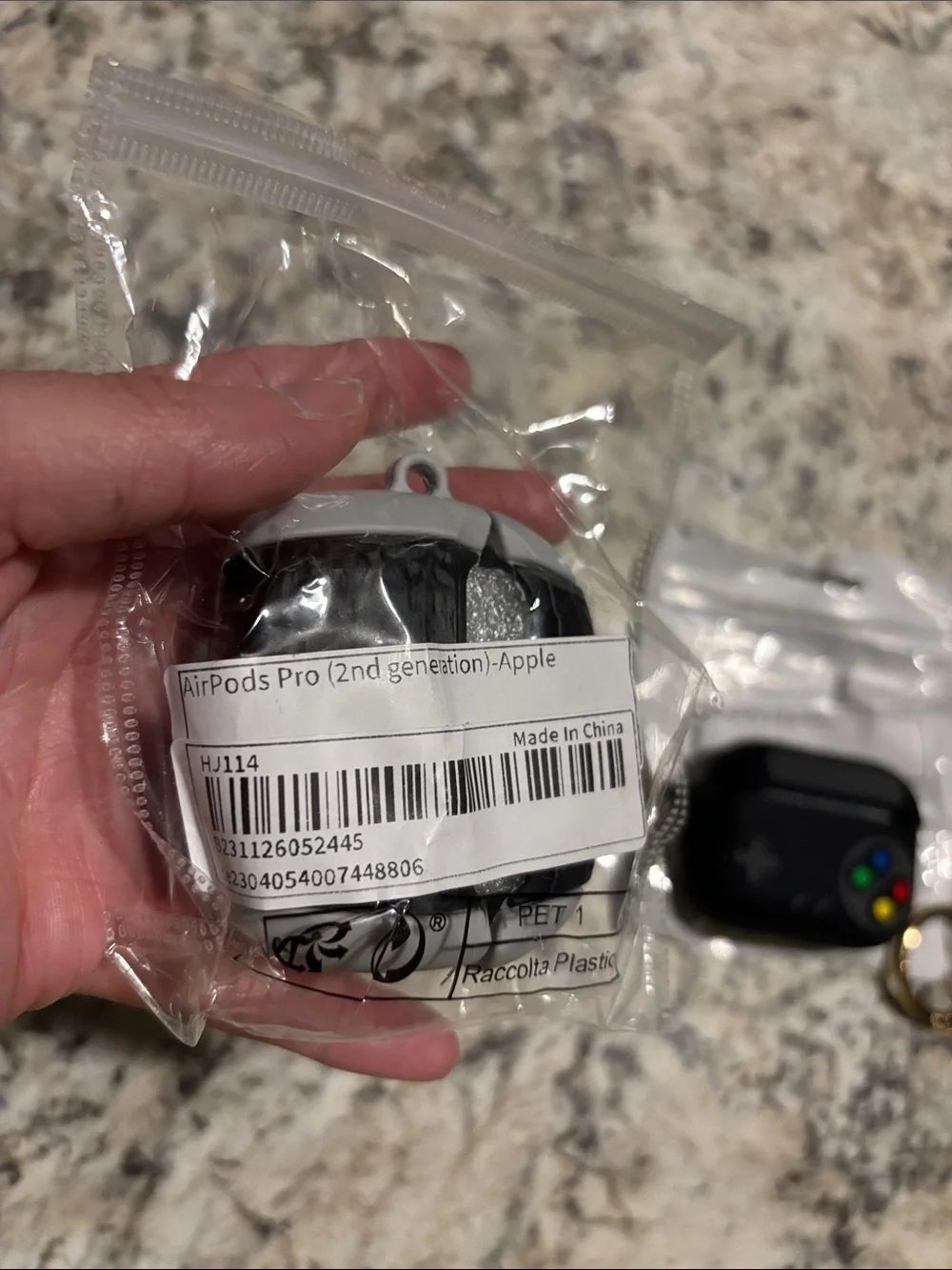 Black Game Controller AirPods Case bundle with Keyring